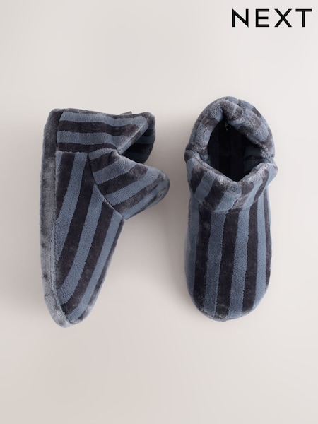 Grey Stripe Boot Slippers (F87507) | £18