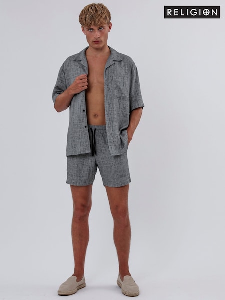 Religion Grey Smoke Shorts (F87601) | £55