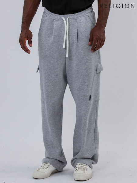 Religion Grey Relaxed Cargo Joggers (F87603) | £75