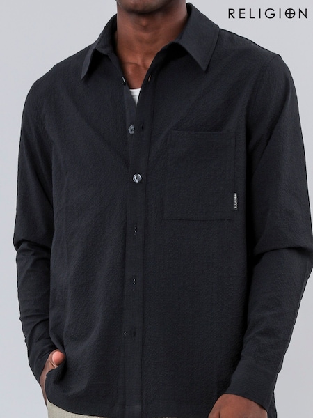 Religion Blue Long Sleeve Shirt (F87611) | £70