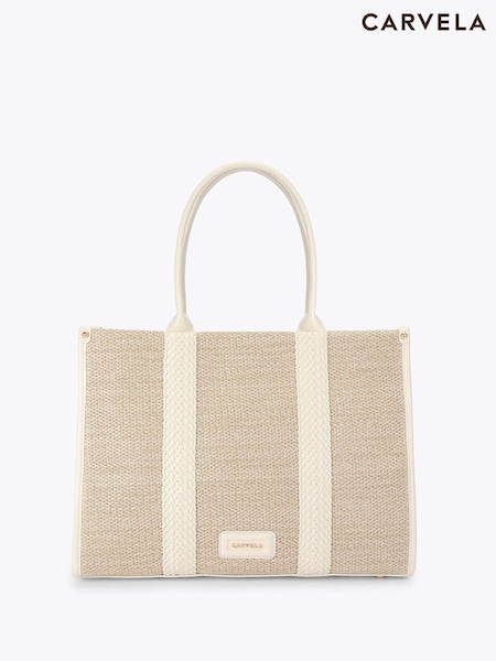 Carvela Twisted Raffia Midi Black Bag (F87864) | £139
