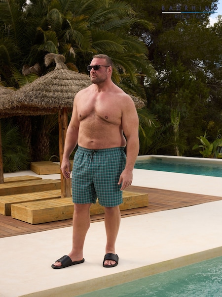 BadRhino Big & Tall Green Tartan Swimshorts (F87963) | £26