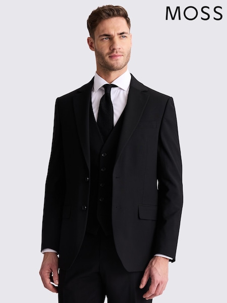 MOSS Black Tailored Fit Stretch Jacket (F87988) | £119