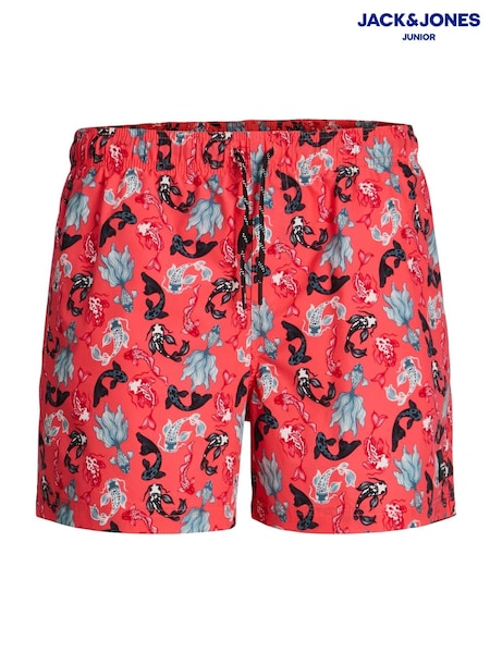 JACK & JONES JUNIOR  Tropical Fish Print Swim Shorts (F88181) | £15