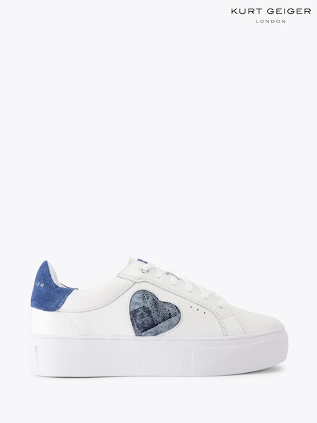 Kurt Geiger London Denim Lana Heart Trainers (F88287) | £159