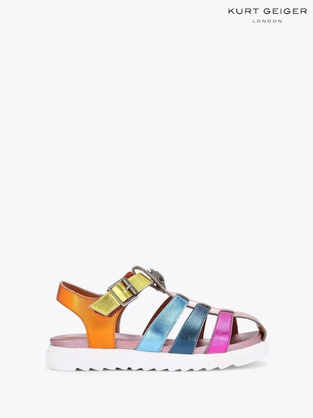Kurt Geiger London Kids Pink Mini Fisherman Sandals (F88345) | £59