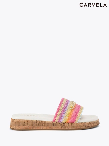 Carvela Pink Cloud Stripe Sandals (F88360) | £89