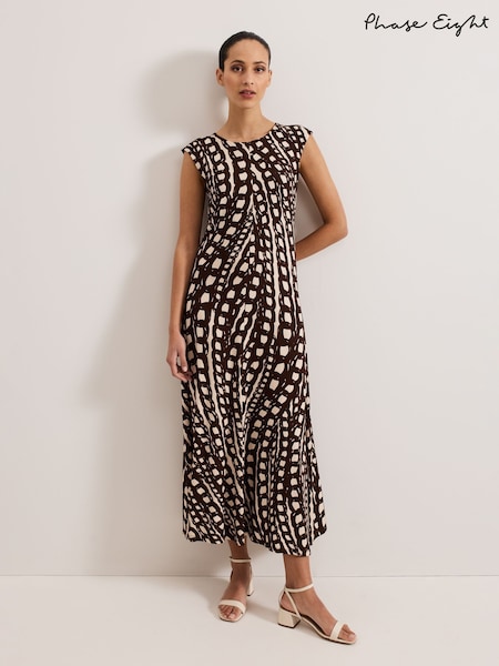 Phase Eight Brown Kristy Midaxi Dress (F88501) | £99