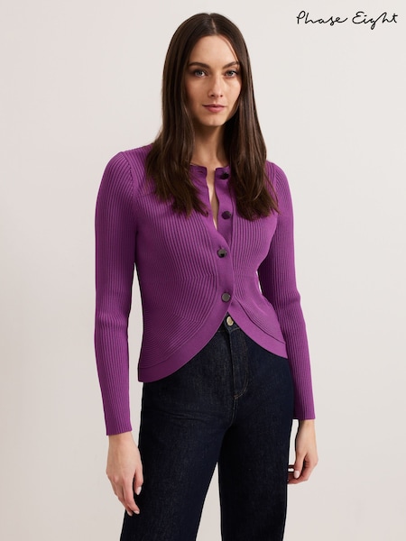 Phase Eight Purple Sharna Button Shrug (F88508) | £79