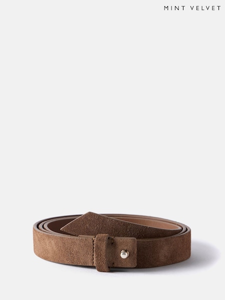 Mint Velvet Brown Suede Tie Belt (F88713) | £49