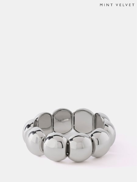 Mint Velvet Silver Tone Stretch Bracelet (F88715) | £39