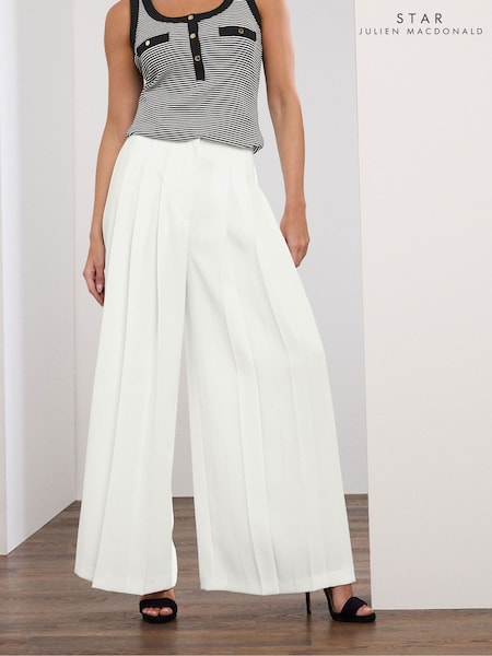 Star by Julien MacDonald White Wide Leg Tailored Trousers (F88747) | £65