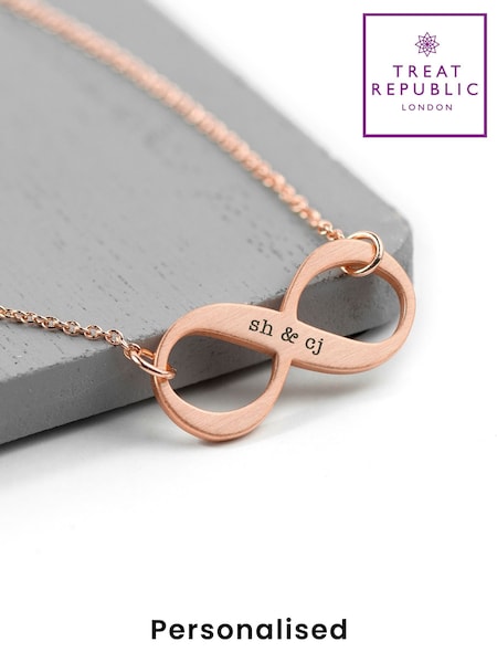 Treat Republic Personalised Infinity Twist Necklace (F88749) | £30