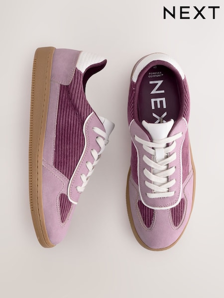 Pink Cord Forever Comfort® Lace-Up Trainers (F88775) | £35