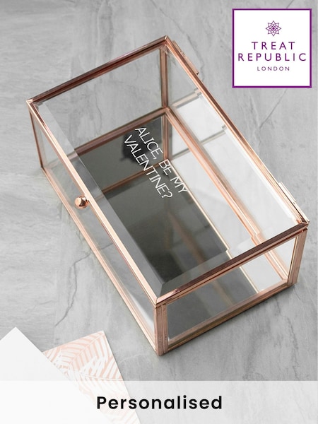 Treat Republic Personalised Glass Jewellery Box (F88802) | £33
