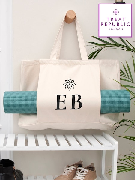 Treat Republic Monogrammed Yoga Tote Bag (F88809) | £25