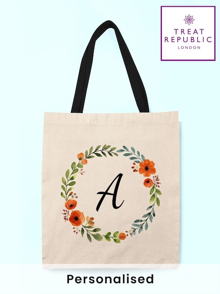 Treat Republic Personalised Autumn Wreath Tote Bag (F88832) | £24