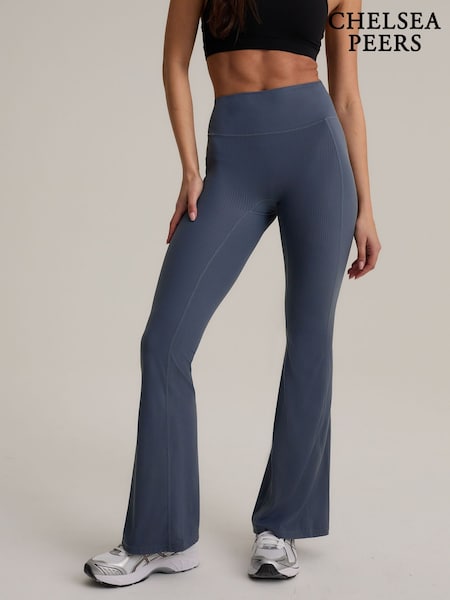 Chelsea Peers Grey SoftSculpt Rib Flared Leggings (F88845) | £50
