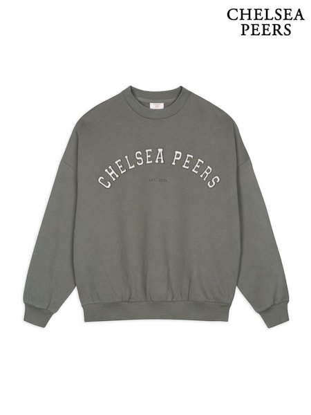 Chelsea Peers Green 100% Cotton Embroidered Logo Sweatshirt (F88855) | £50