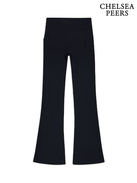 Chelsea Peers Black SoftSculpt Rib Flared Leggings (F88869) | £50