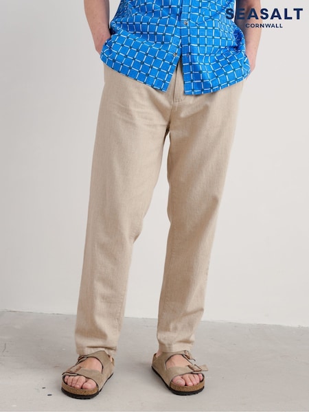Seasalt Cornwall Natural Mens Messack Trousers (F88977) | £90
