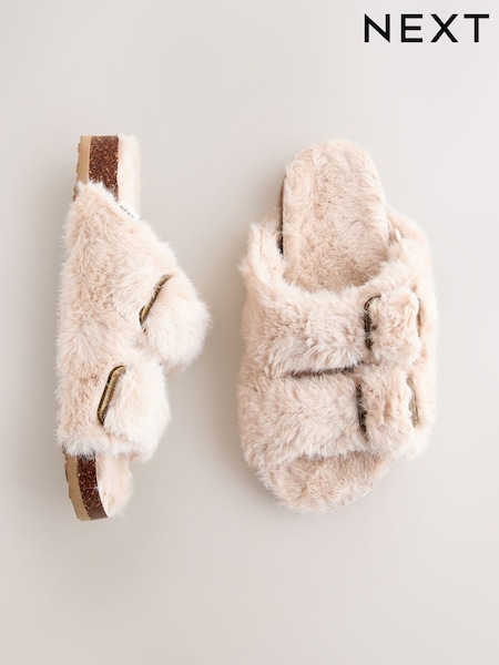 Neutral Footbed Comfort Slippers (F89079) | £25