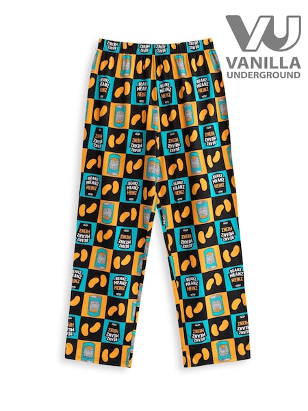 Vanilla Underground Black Mens Heinz  Multicoloured Lounge Pyajamas (F89093) | £20