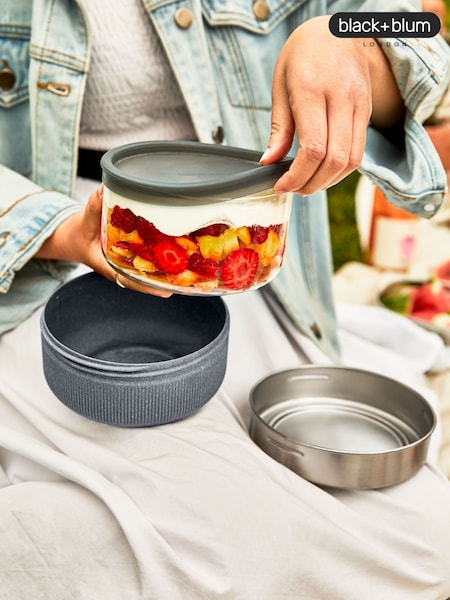 Black & Blum Slate Glass Lunch Bowl (F89288) | £32