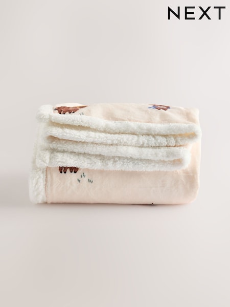 Ecru Mini Hamish Fleece Throw (F89328) | £20 - £30