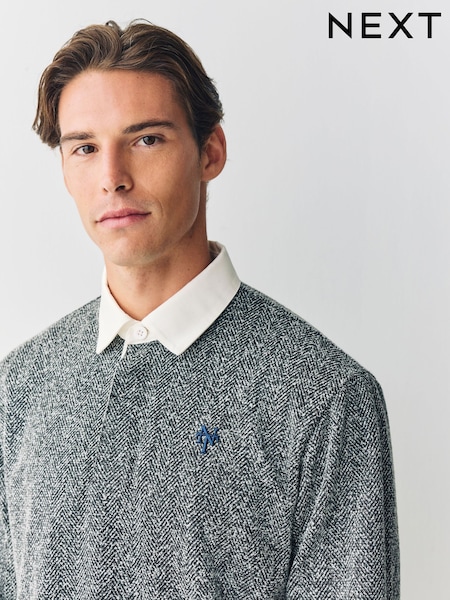Grey Herringbone Rugby Shirt (F89338) | £36