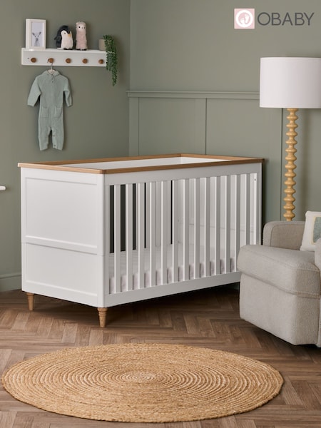 Obaby White/Natural Orla Nursery Cot Bed (F89439) | £350