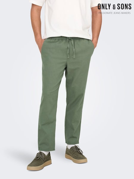 Only & Sons Green Tapered Fit Ankle Length Joggers (F89550) | £38