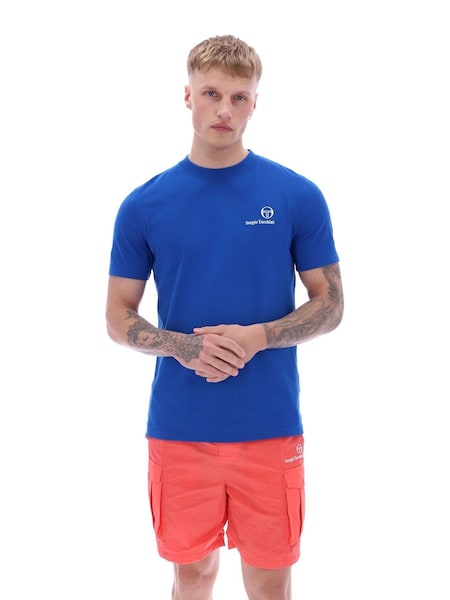 Sergio Tacchini Blue Felton 100% Cotton T-Shirt (F89554) | £25
