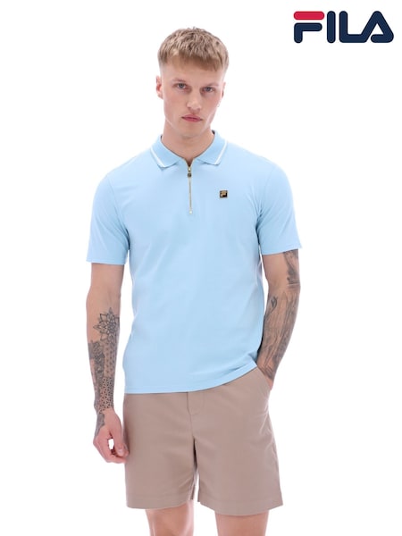 Fila Blue Lemar Premium Essential 100% Cotton Polo Shirt (F89561) | £45