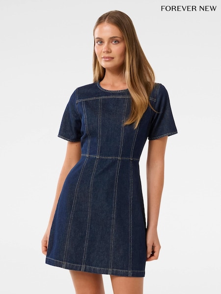 Forever New Blue Shift 100% Cotton Denim Dress (F89646) | £85