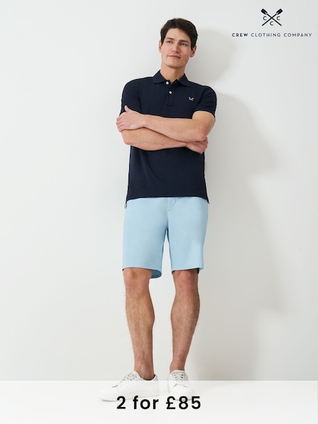 Crew Clothing Company Blue Bermuda Chino Shorts (F89713) | £55