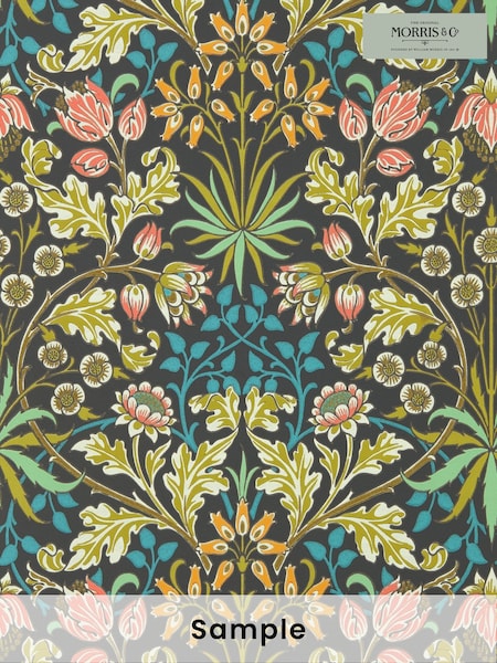 Morris & Co Enchanted Green Hyacinth Bedford Park A4 Wallpaper Sample (F89821) | £1
