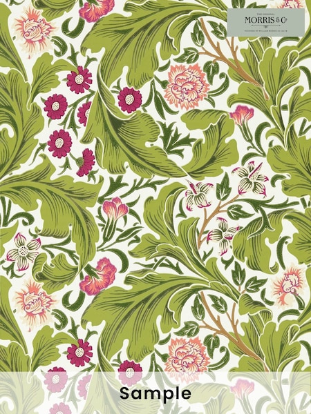 Morris & Co Sour Green or Plum Leicester Bedford Park A4 Wallpaper Sample (F89839) | £1