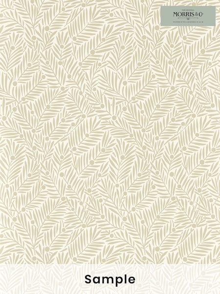 Morris & Co Rice Paper Yew & Aril Bedford Park A4 Wallpaper Sample (F89847) | £1