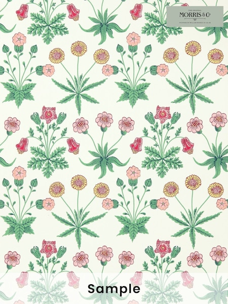 Morris & Co Strawberry Fields Daisy Bedford Park A4 Wallpaper Sample (F89859) | £1