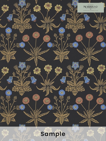 Morris & Co Moonlit Daisy Bedford Park A4 Wallpaper Sample (F89861) | £1