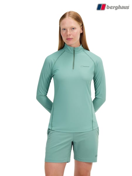 Berghaus Green 24/7 Half Zip Tech T-Shirt (F90014) | £38