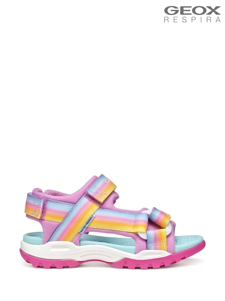 Geox Girls Pink J Borealis Sandals (F90043) | £52