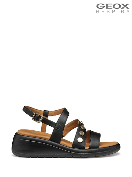 Geox D Meliconia Black Sandals (F90048) | £100