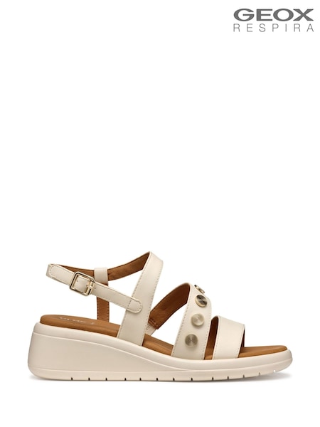 Geox D Meliconia White Sandals (F90059) | £100