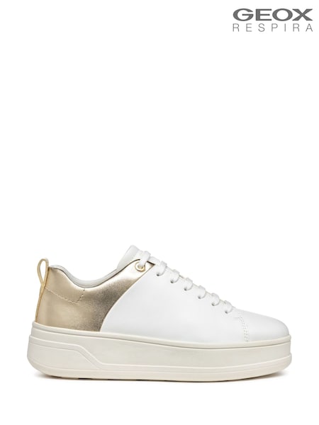Geox D Spherica ECUB-2 White Sneakers (F90080) | £120