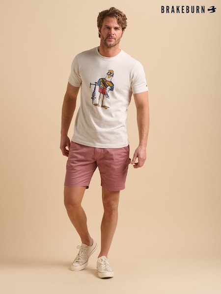 Brakeburn Natural Seagul 100% Cotton T-Shirt (F90178) | £29