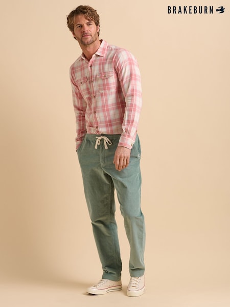 Brakeburn Grey Aqua Corduroy Trousers (F90190) | £55