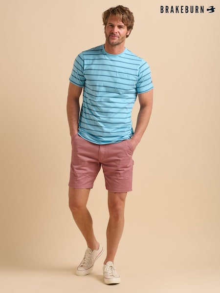 Brakeburn Blue Stripe T-Shirt (F90242) | £30