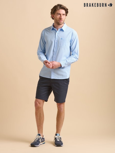 Brakeburn Blue Pink Stripe Shirt (F90243) | £50
